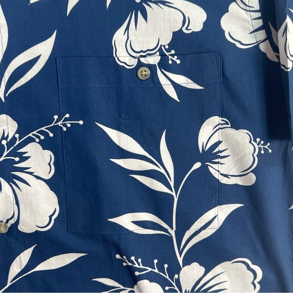 Campia Moda Hawaiian Men’s shirt Size Medium Tropical Blue/White - Picture 3 of 13